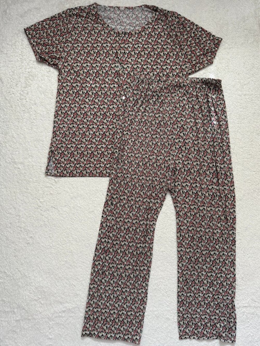 Satin Pajama Set - Brown